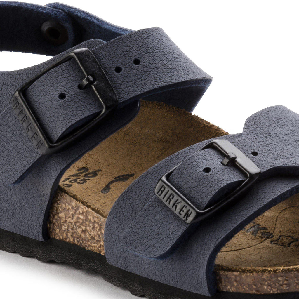 Birkenstock Confort Enfant New York Kids Birko-Flor Nubuck - Navy