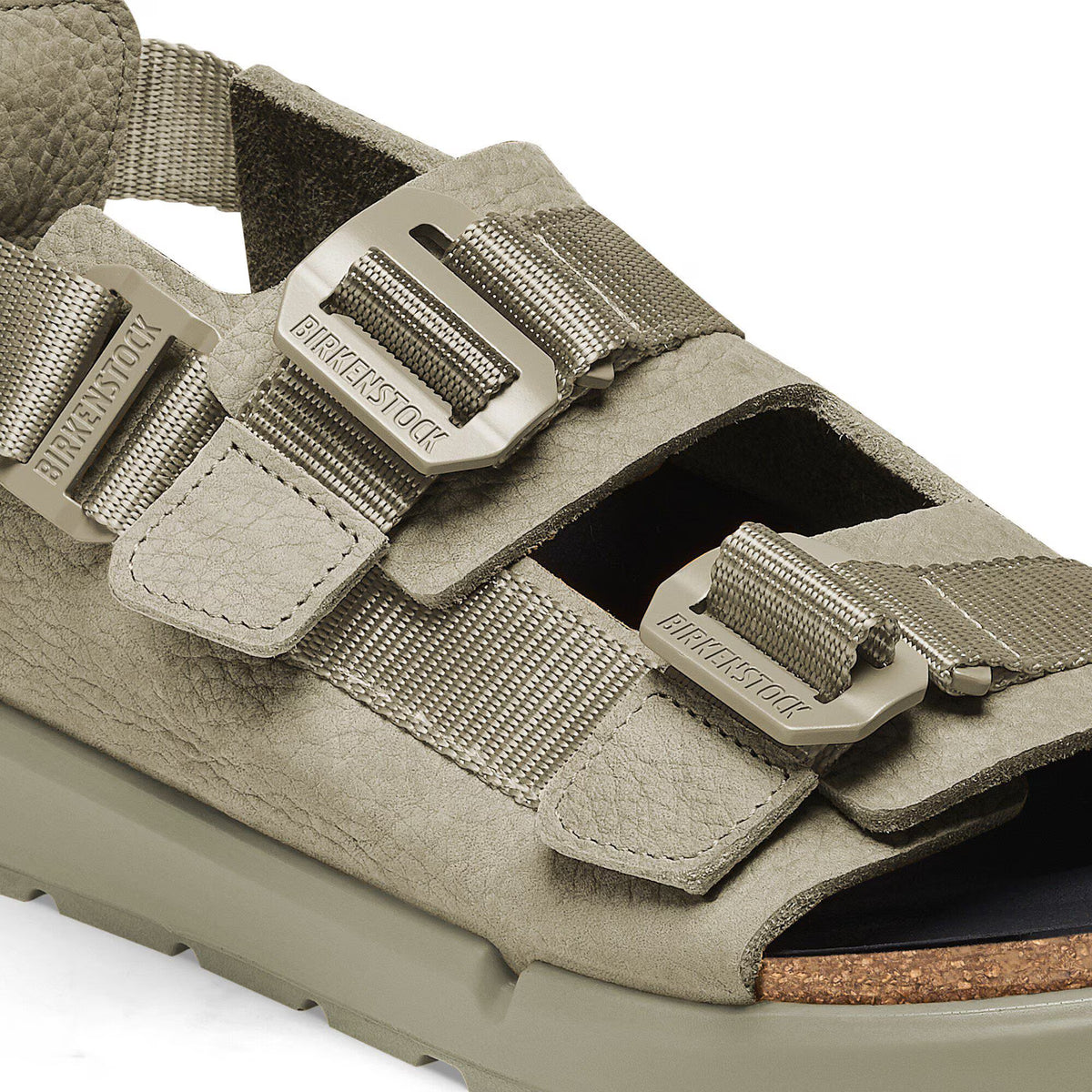 Birkenstock Premium Shinjuku Cuir naturel/Textile - Eucalyptus
