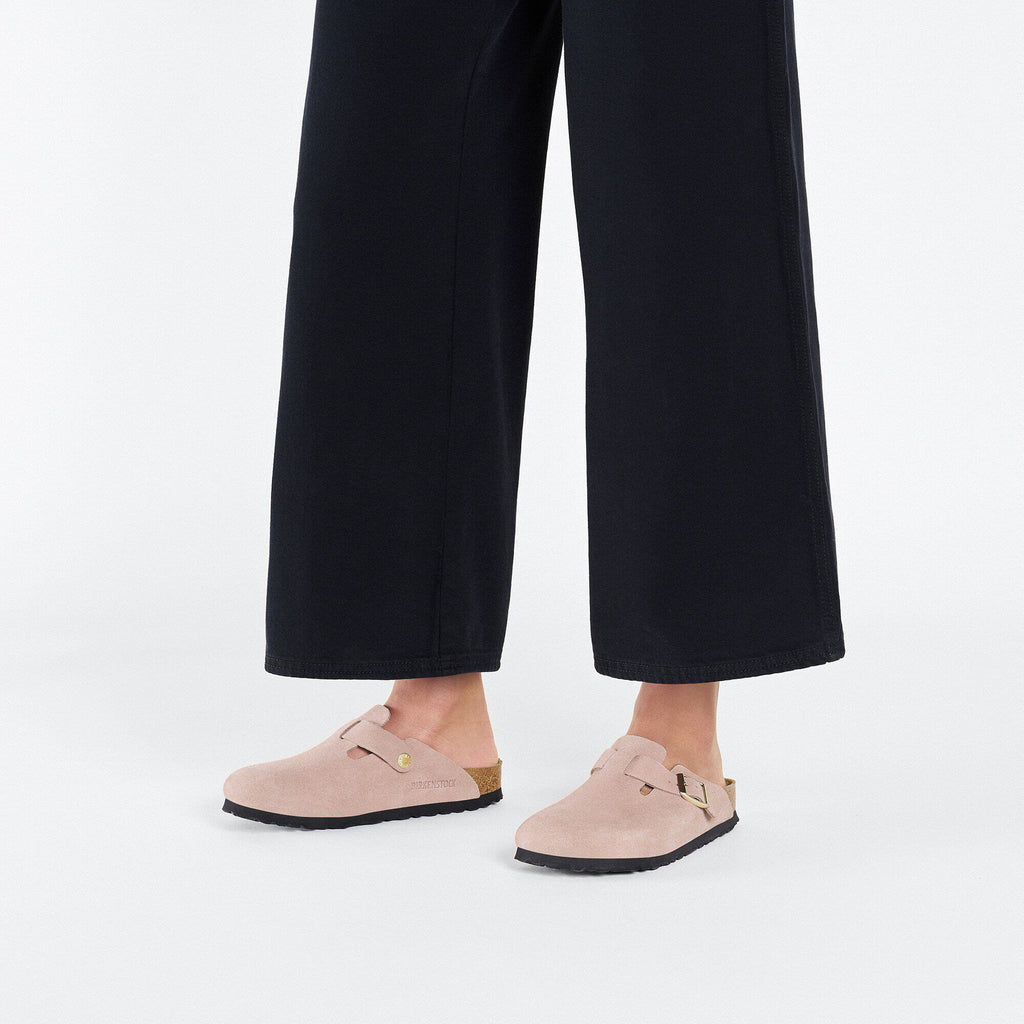 Birkenstock Confortable Boston Suède - Light Rose