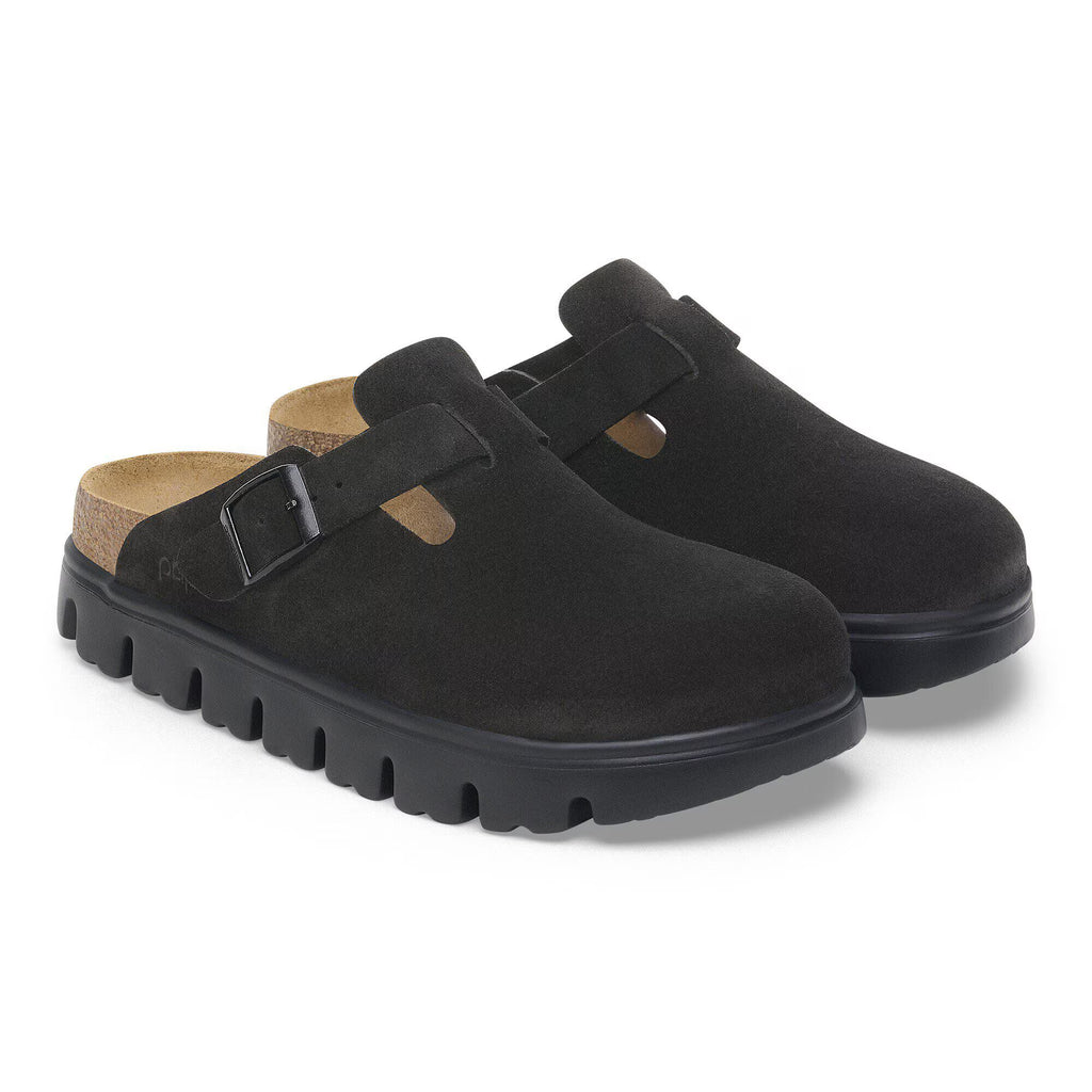 Birkenstock Confortable Boston Chunky Suède - Black/Black