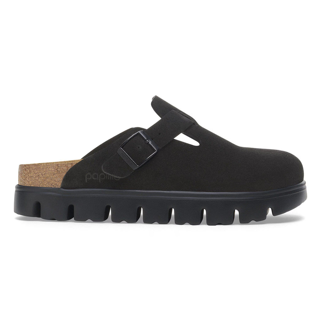Birkenstock Confortable Boston Chunky Suède - Black/Black