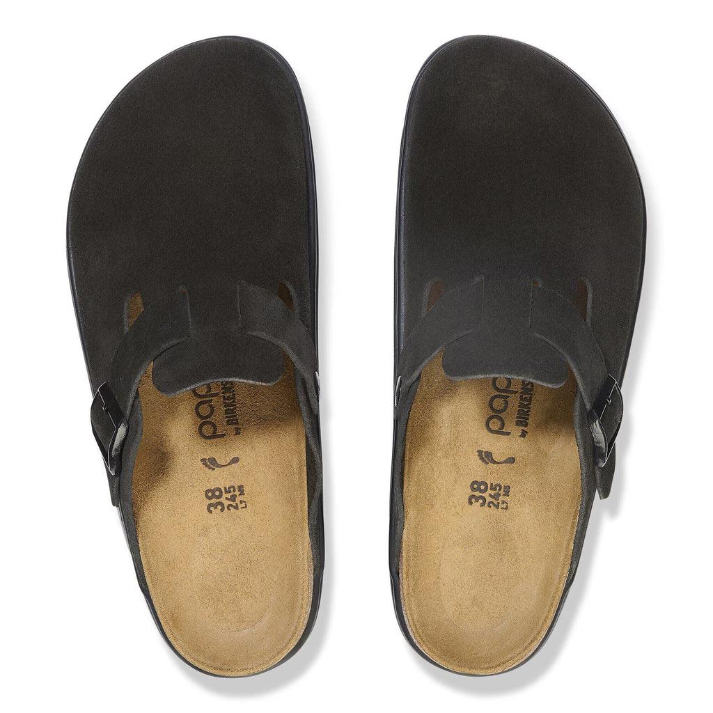 Birkenstock Confortable Boston Chunky Suède - Black/Black