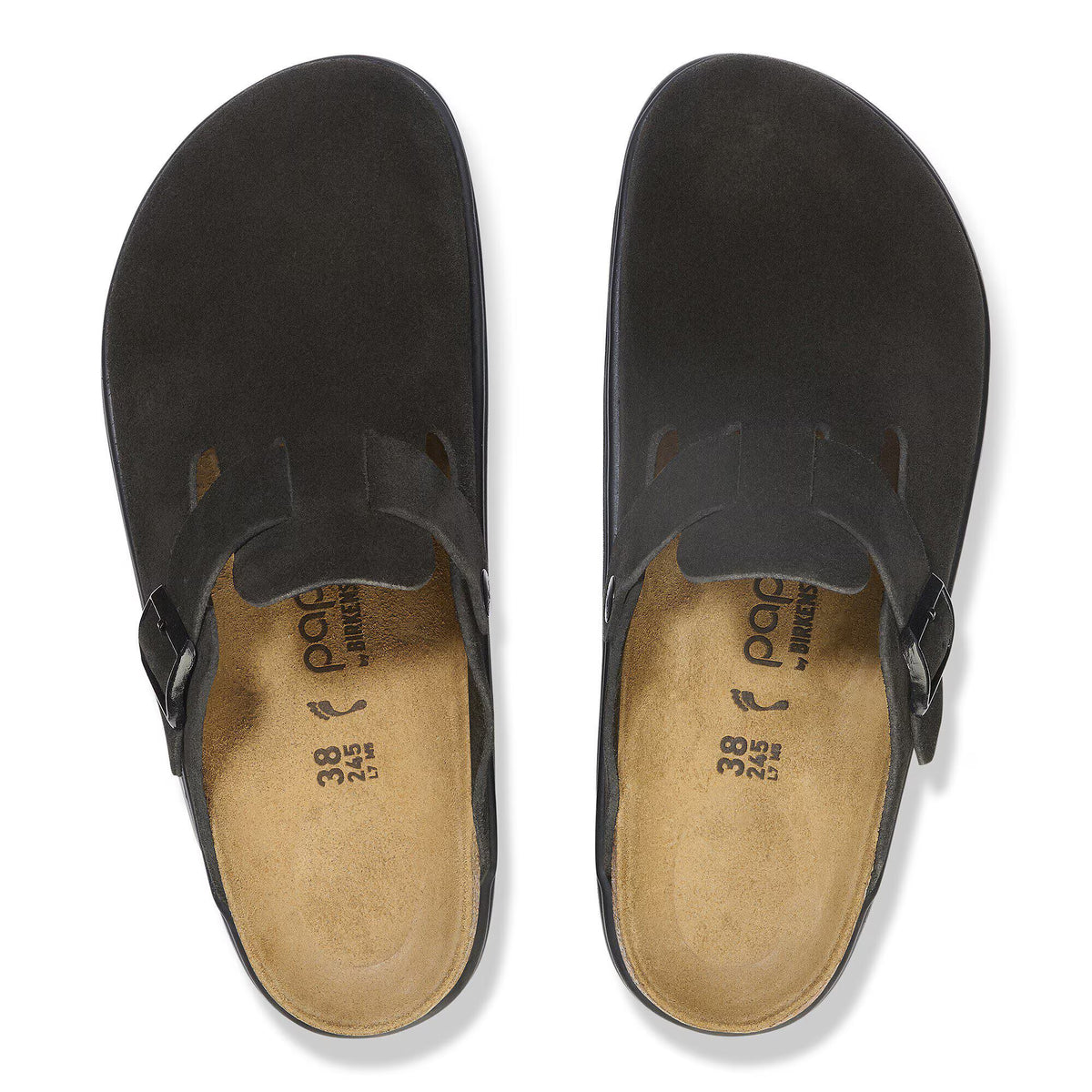 Birkenstock Confortable Boston Chunky Suède - Black/Black