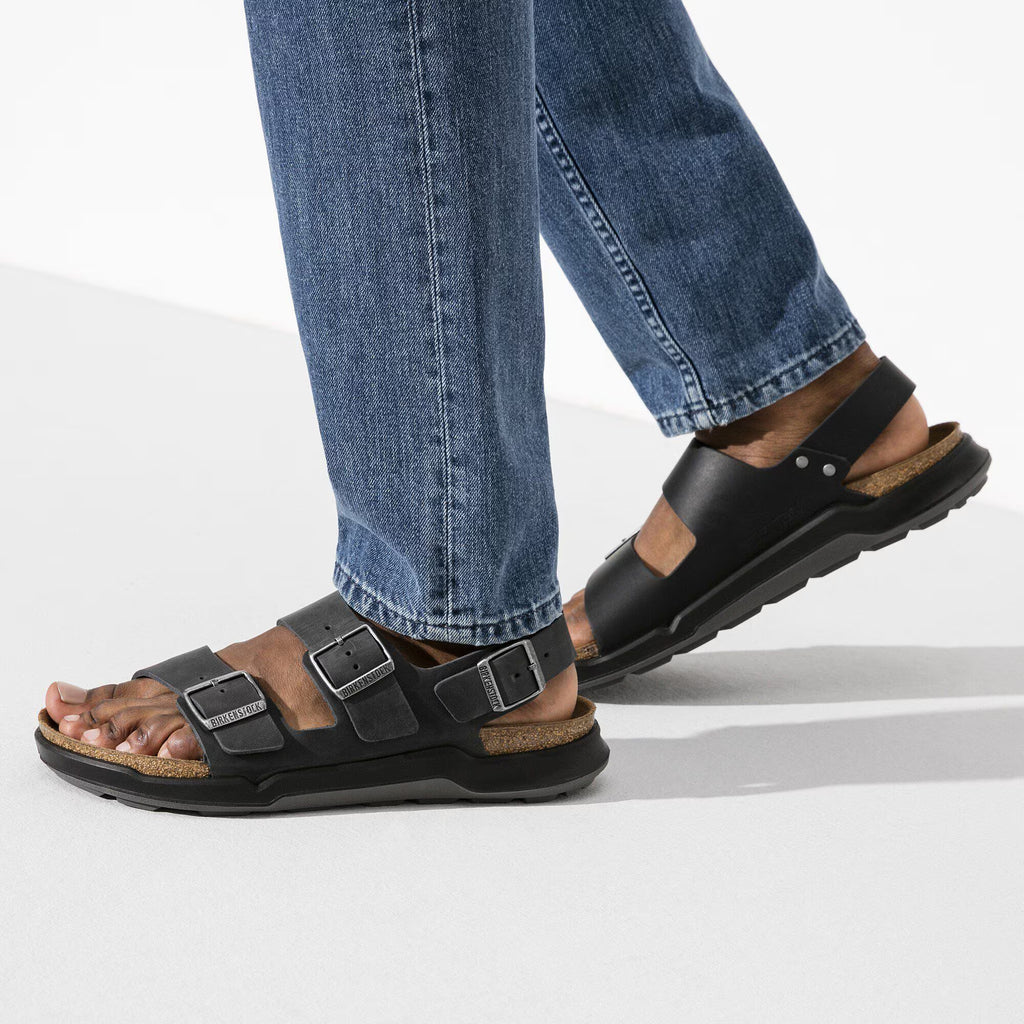 Birkenstock Premium Milano Crosstown homme Cuir huilé - Black
