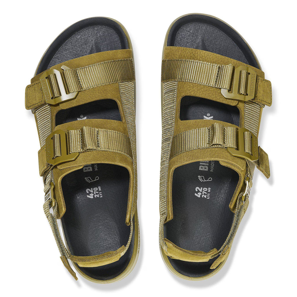 Birkenstock Premium Shinjuku Cuir naturel/Textile - Pine Green