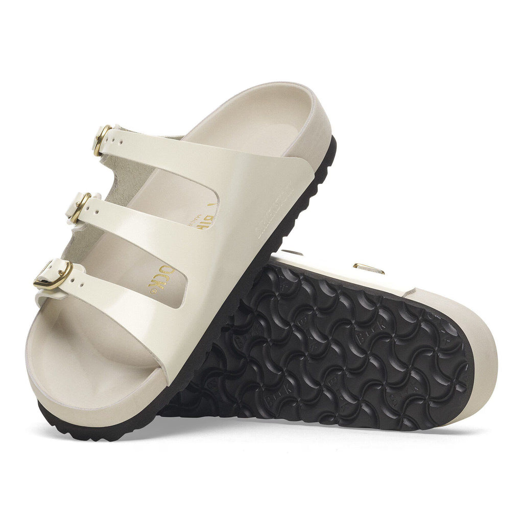 Birkenstock Premium Florida  Fresh Cuir naturel verni - High-Shine Ecru