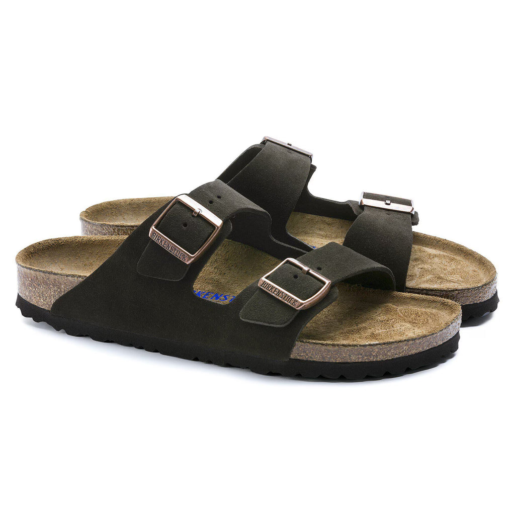 Birkenstock Confortable Arizona Lit de pied souple Suède - Mocha