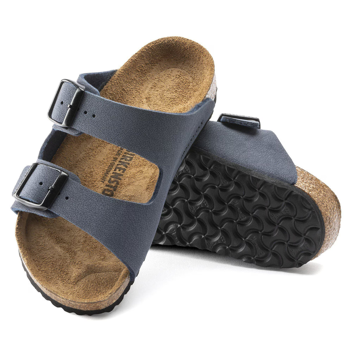 Birkenstock Confort Enfant Arizona Kids Birko-Flor Nubuck - Navy