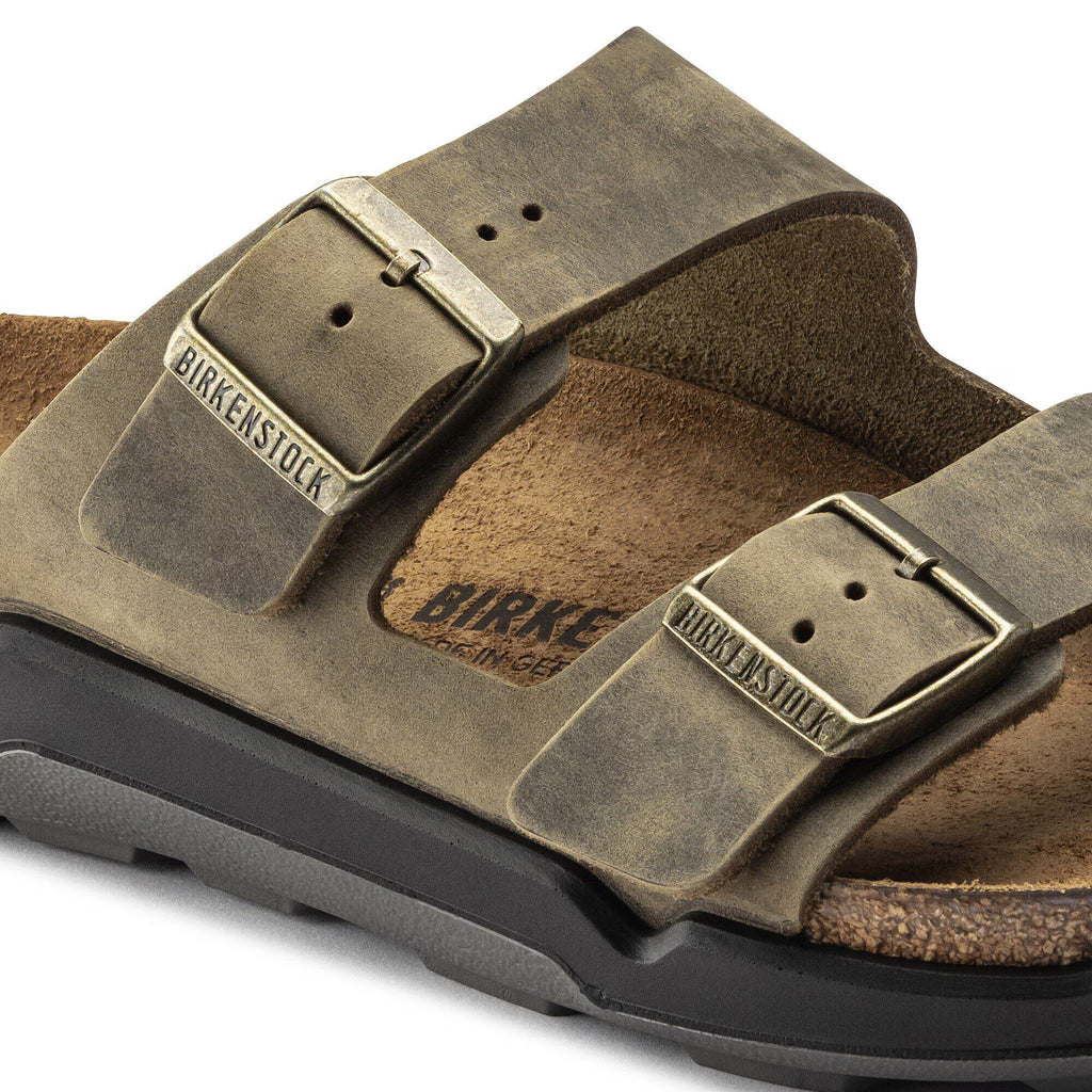 Birkenstock Premium Arizona Crosstown homme Cuir huilé - Faded Khaki