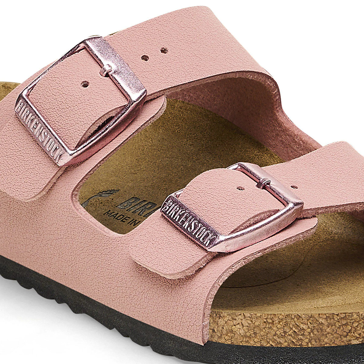 Birkenstock Confort Enfant Arizona Kids Birko-Flor Nubuck - Pink Clay