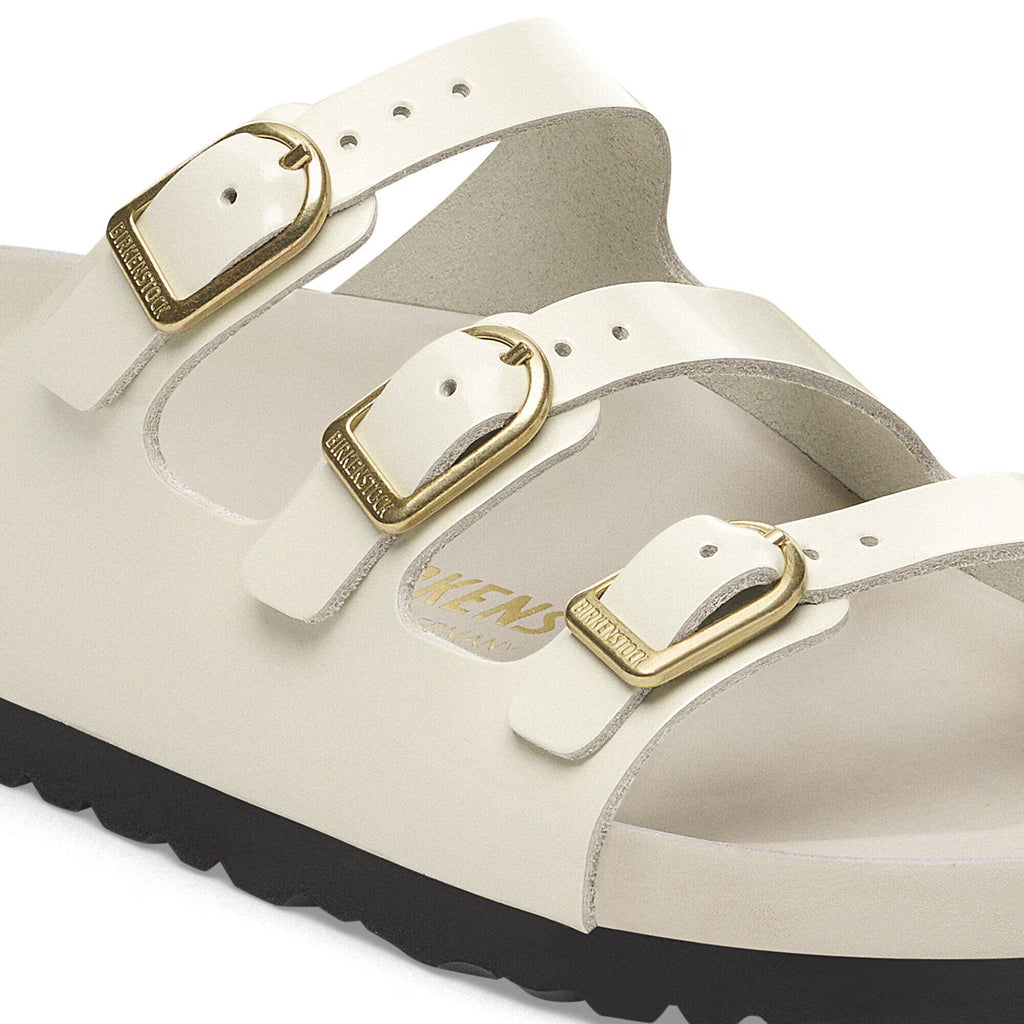 Birkenstock Premium Florida  Fresh Cuir naturel verni - High-Shine Ecru
