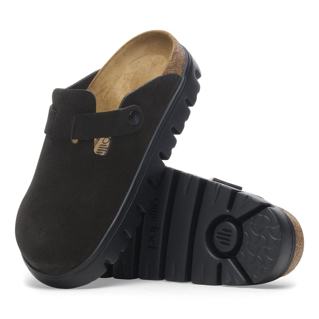 Birkenstock Confortable Boston Chunky Suède - Black/Black