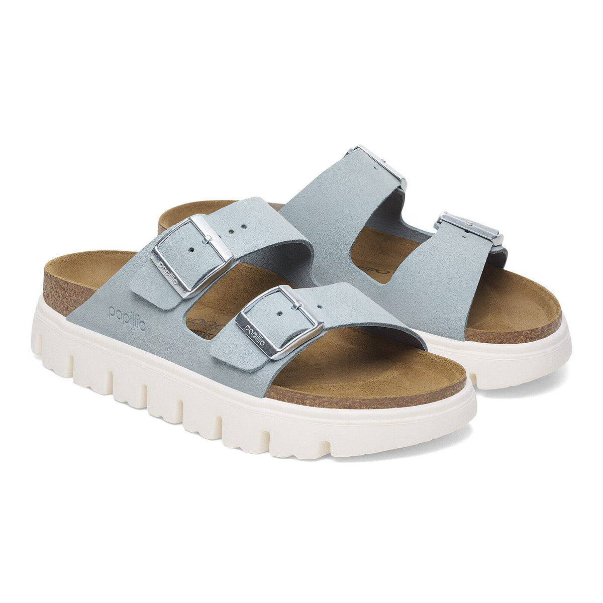 Birkenstock Confortable Arizona Suède - Baby Blue