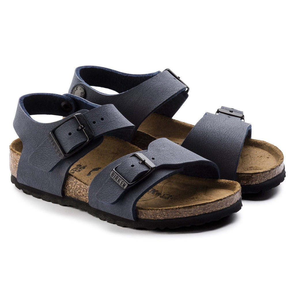 Birkenstock Confort Enfant New York Kids Birko-Flor Nubuck - Navy