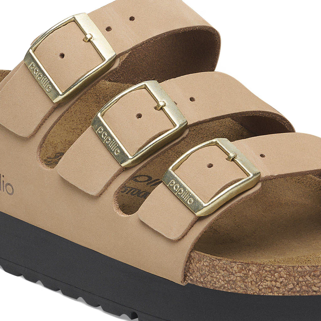 Birkenstock Premium Florida Flex Platform Cuir nubuck - Sandcastle