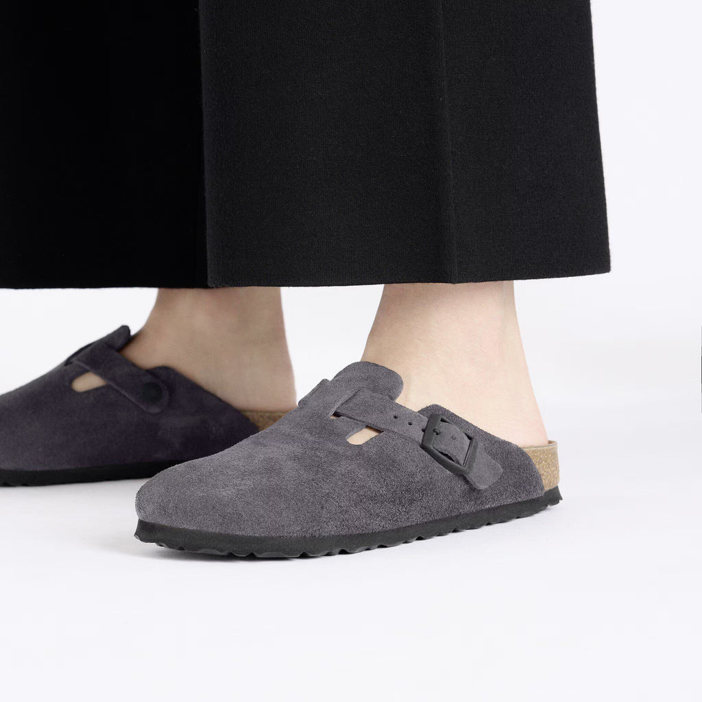 Birkenstock Confortable Boston Suède - Velvet grey
