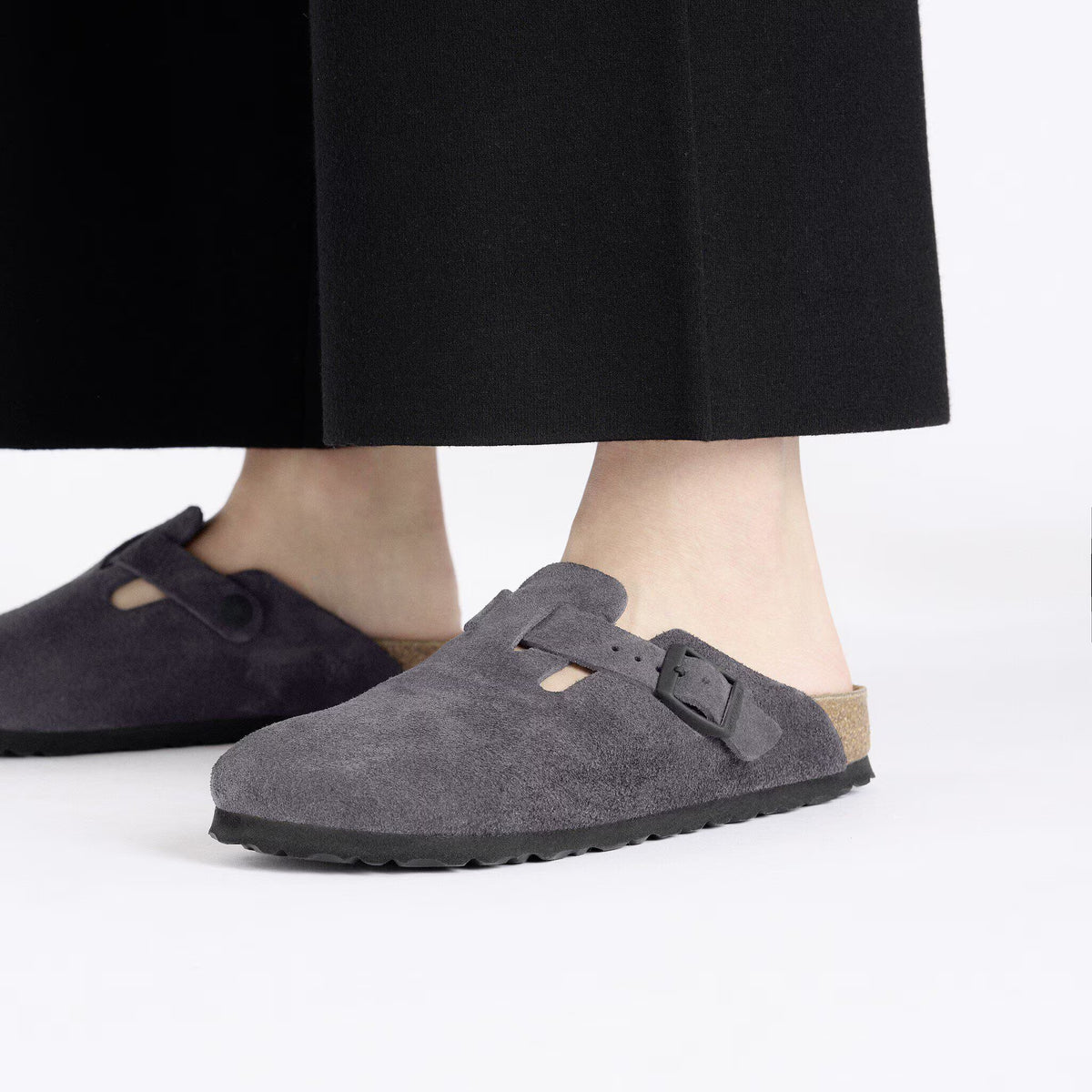 Birkenstock Confortable Boston Suède - Velvet grey