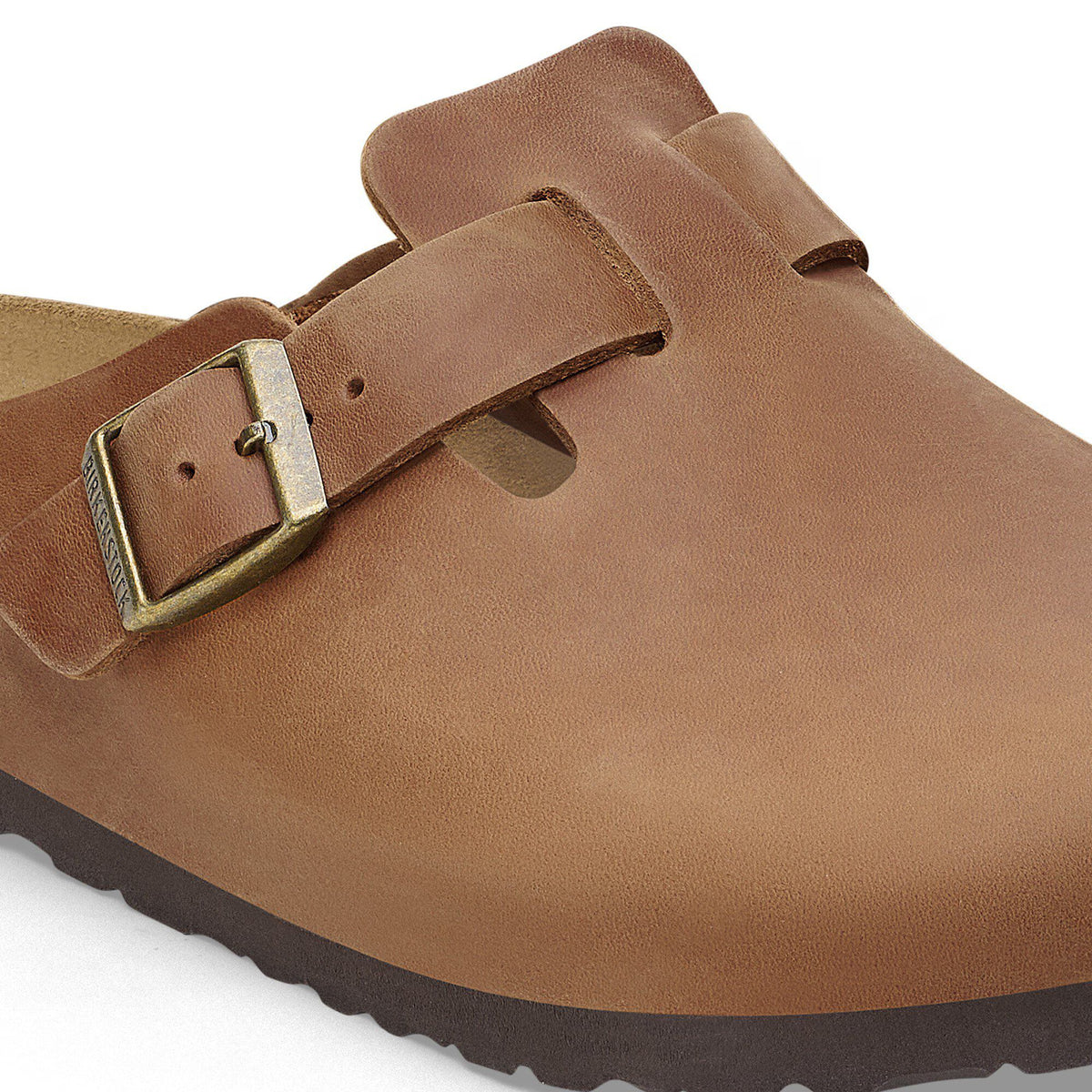 Birkenstock Premium Boston Cuir huilé - Cognac