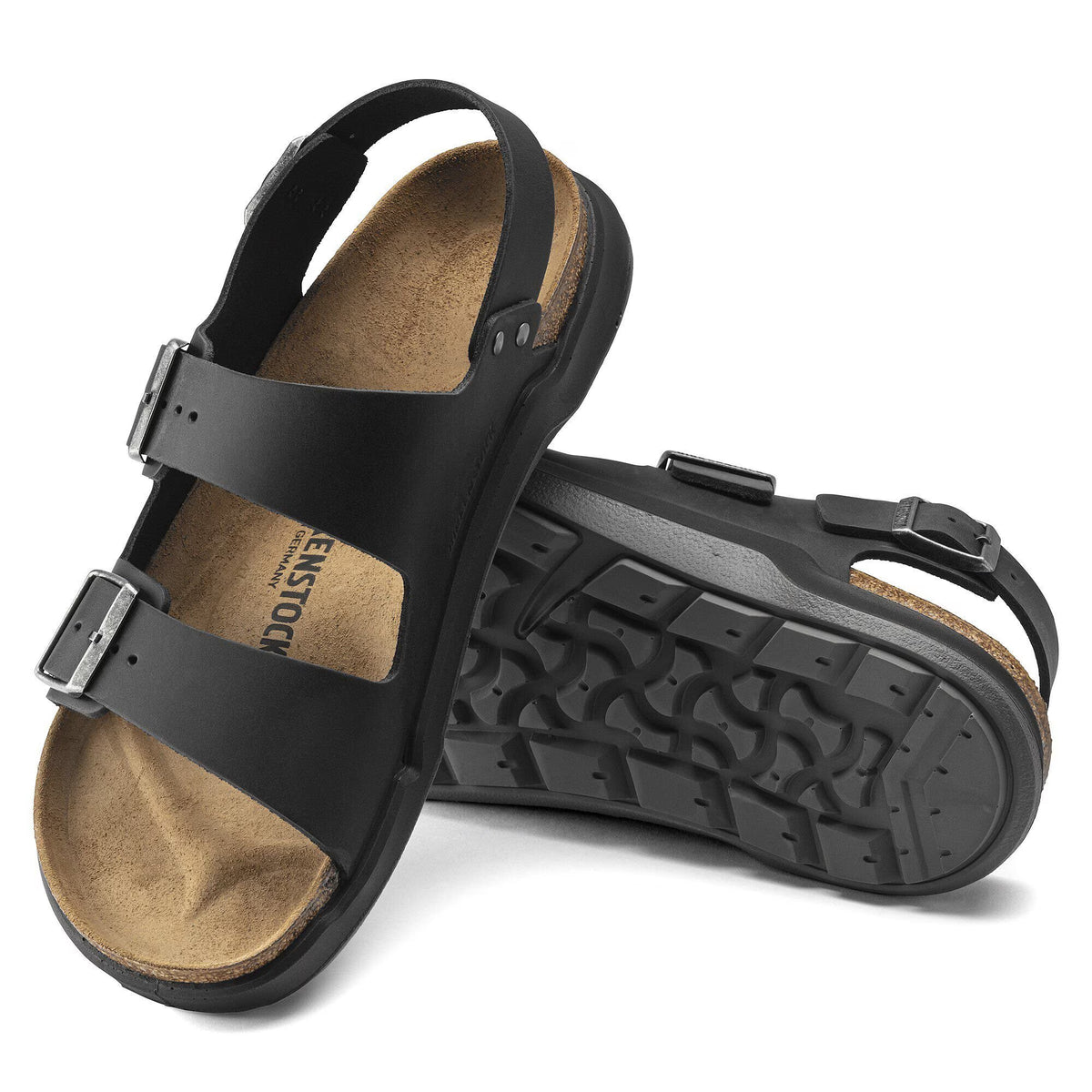Birkenstock Premium Milano Crosstown homme Cuir huilé - Black