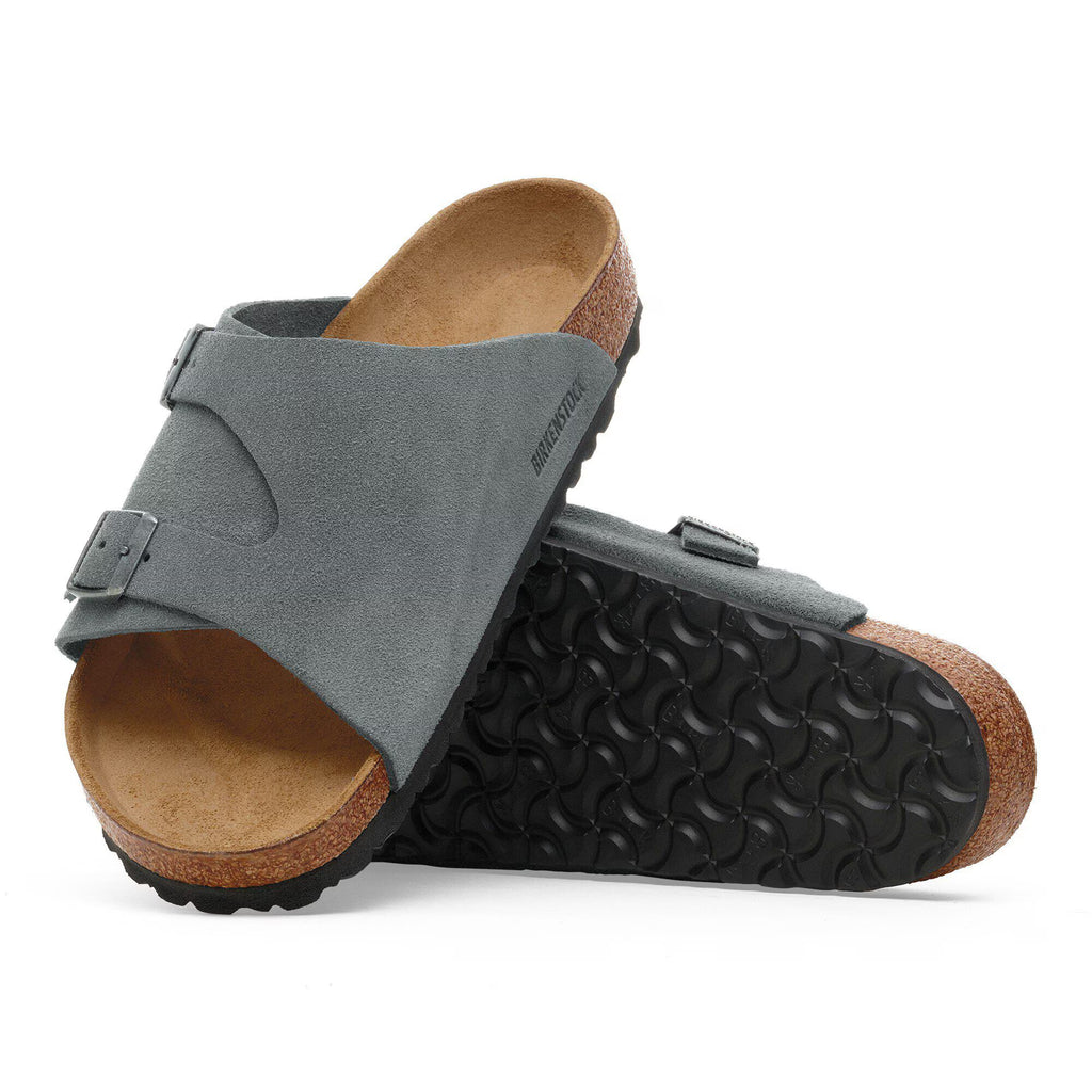 Birkenstock Confortable Zürich Suède - Basalt Gray