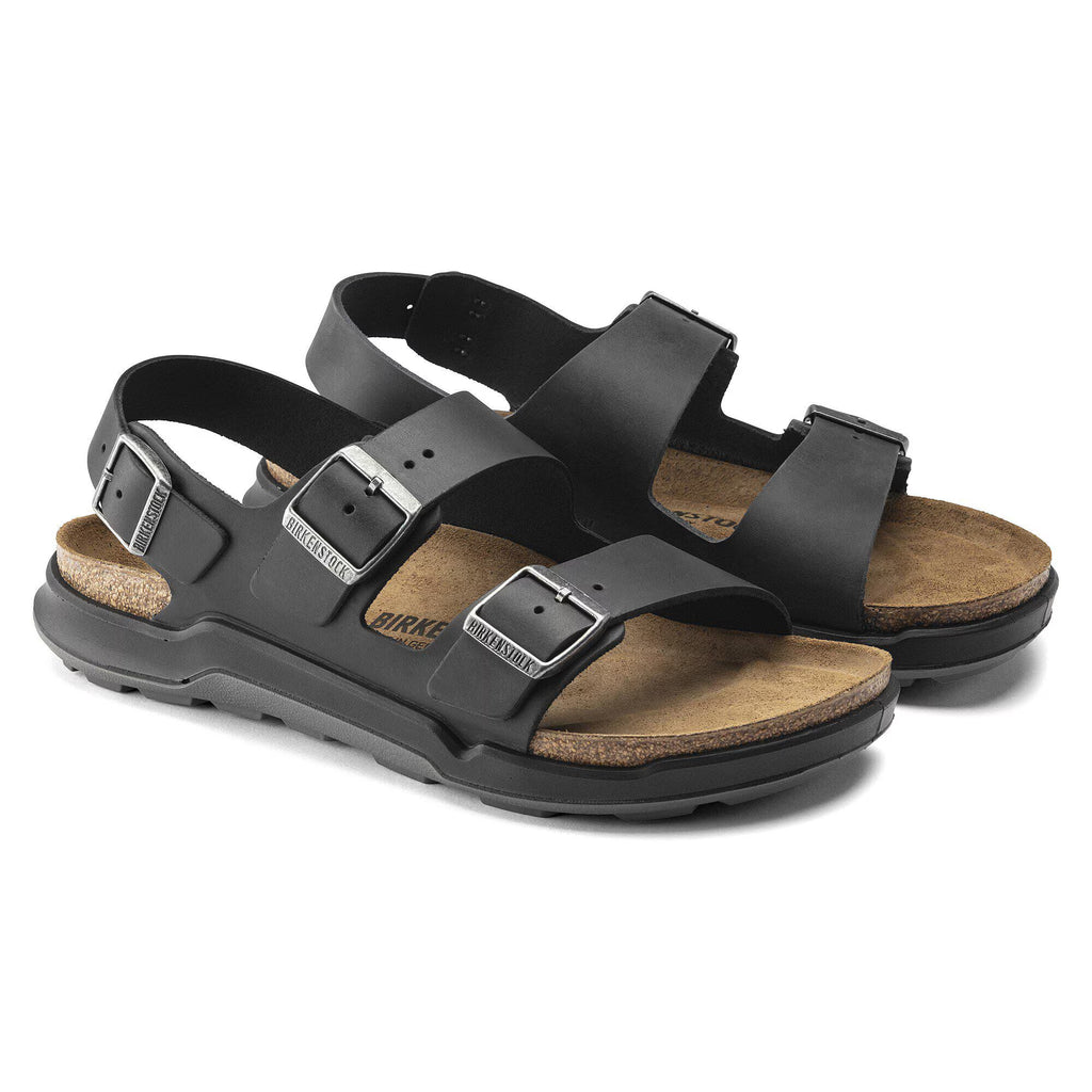Birkenstock Premium Milano Crosstown homme Cuir huilé - Black