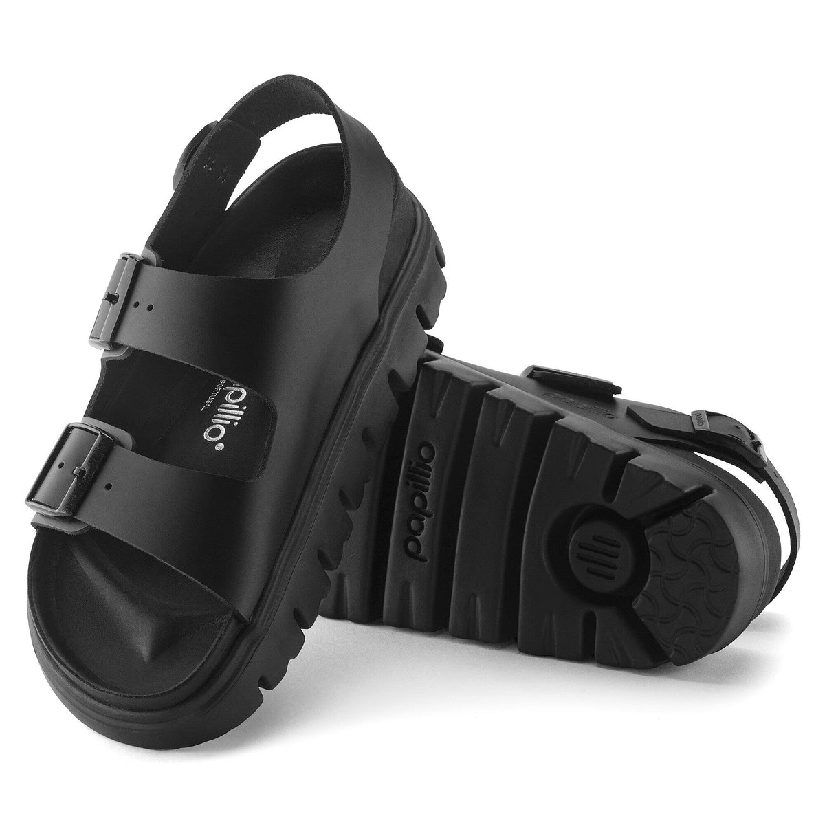 Birkenstock Premium Milano Chunky Cuir naturel - Black