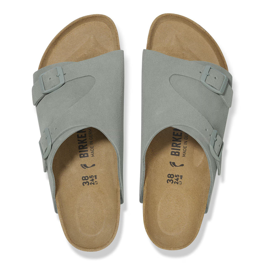 Birkenstock Confortable Zürich Suède - Pure Sage