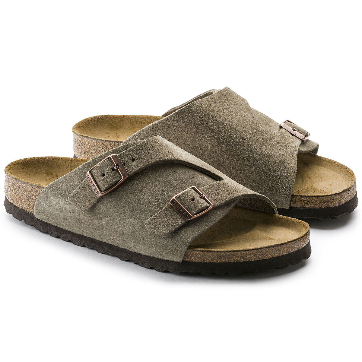Birkenstock Confortable Zürich Suède - Taupe