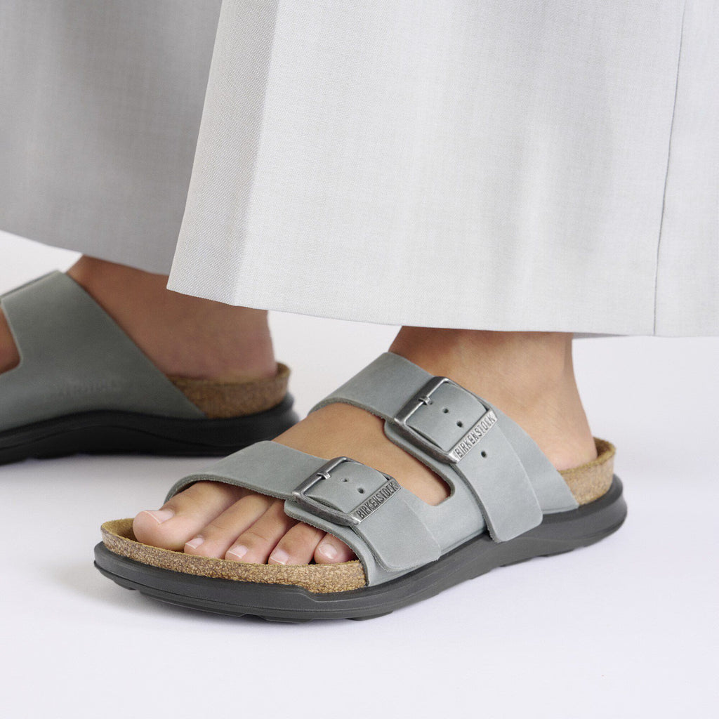 Birkenstock Premium Arizona Crosstown Cuir huilé - Basalt Gray