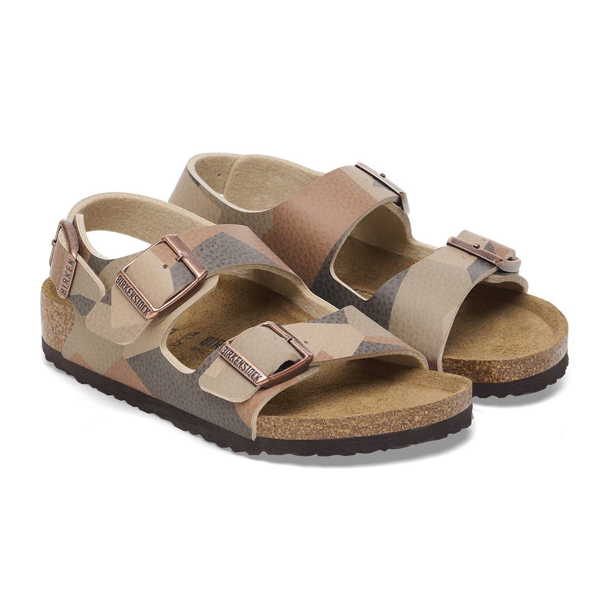 Birkenstock Confort Enfant Milano Kids Birko-Flor - Desert Soil Geo Camo Core
