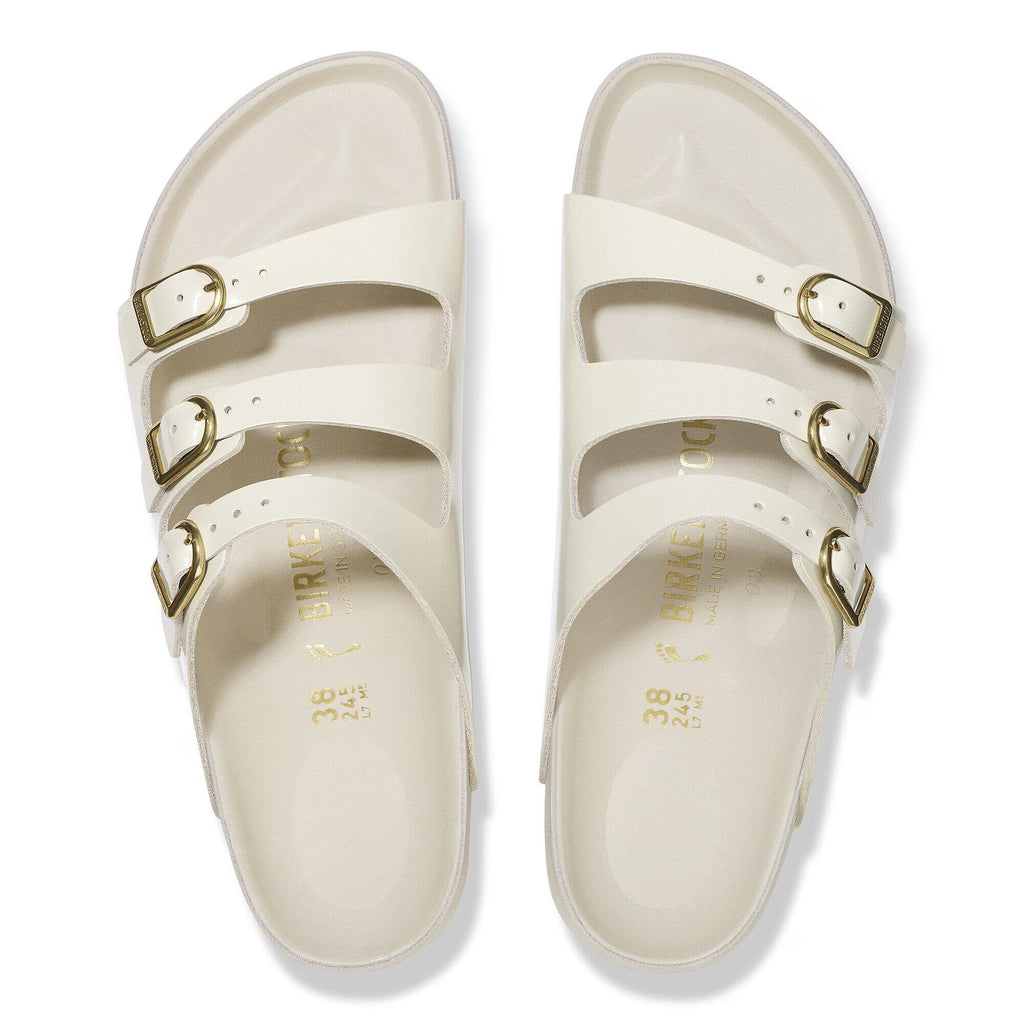 Birkenstock Premium Florida  Fresh Cuir naturel verni - High-Shine Ecru