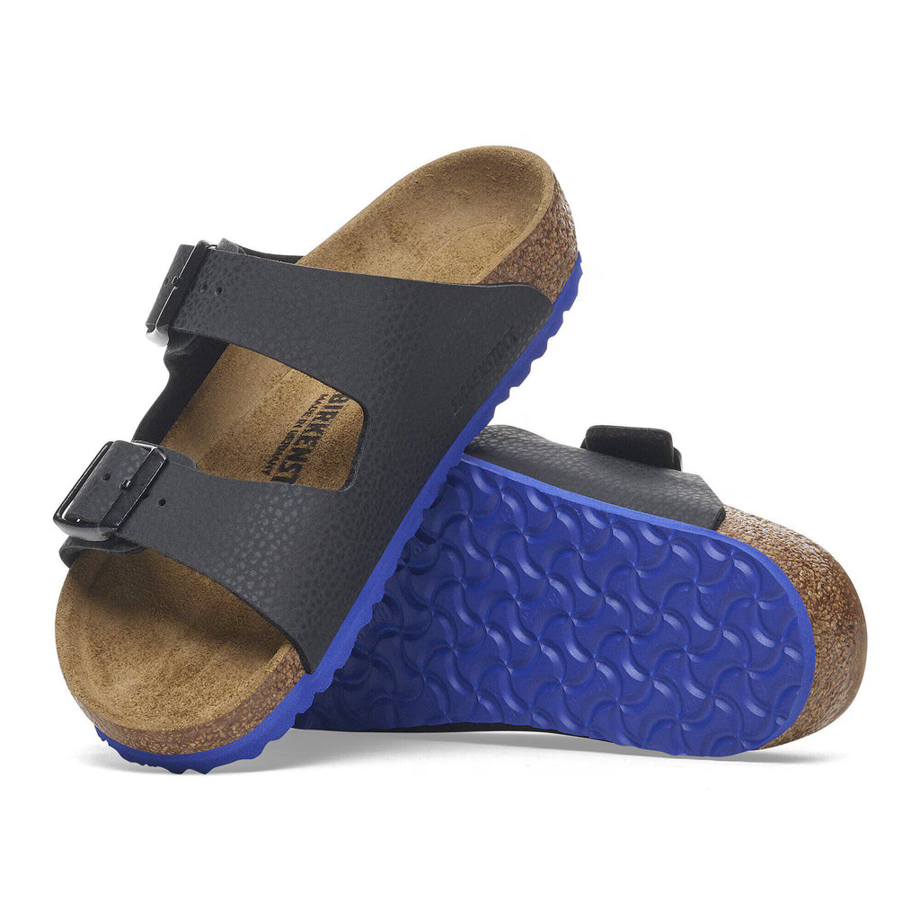 Birkenstock Confort Enfant Arizona Kids Birko-Flor - Desert Soil Black/Ultra Blue