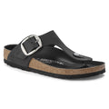 Birkenstock Premium Gizeh Big Buckle Cuir huilé - Black