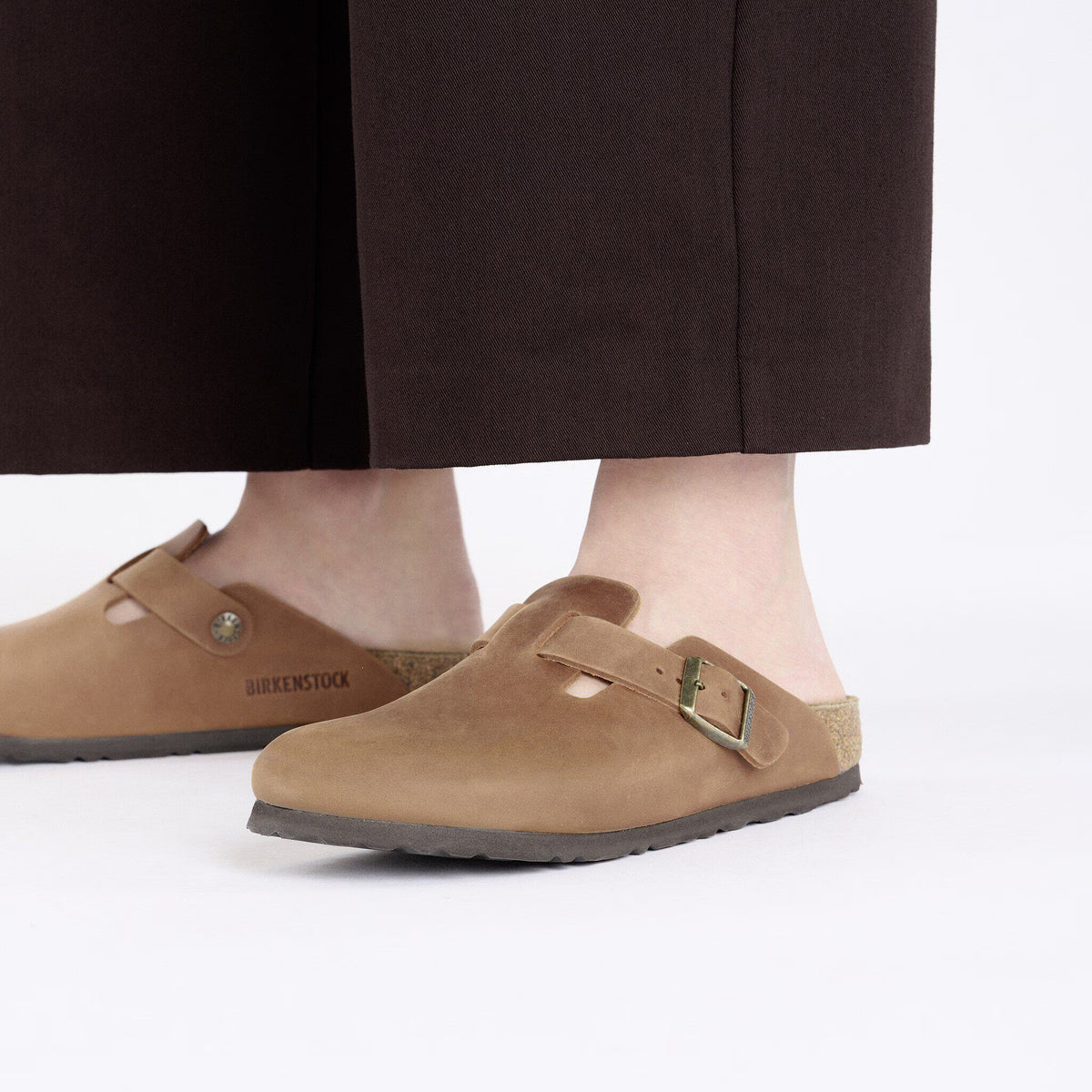 Birkenstock Premium Boston Cuir huilé - Cognac